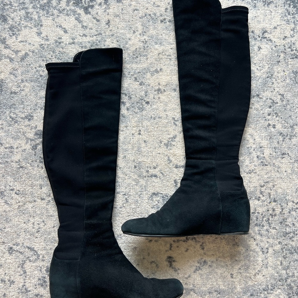 STUART WEITZMAN Mainline Lander 5050 over the knee suede black boots. Size 7.5 M